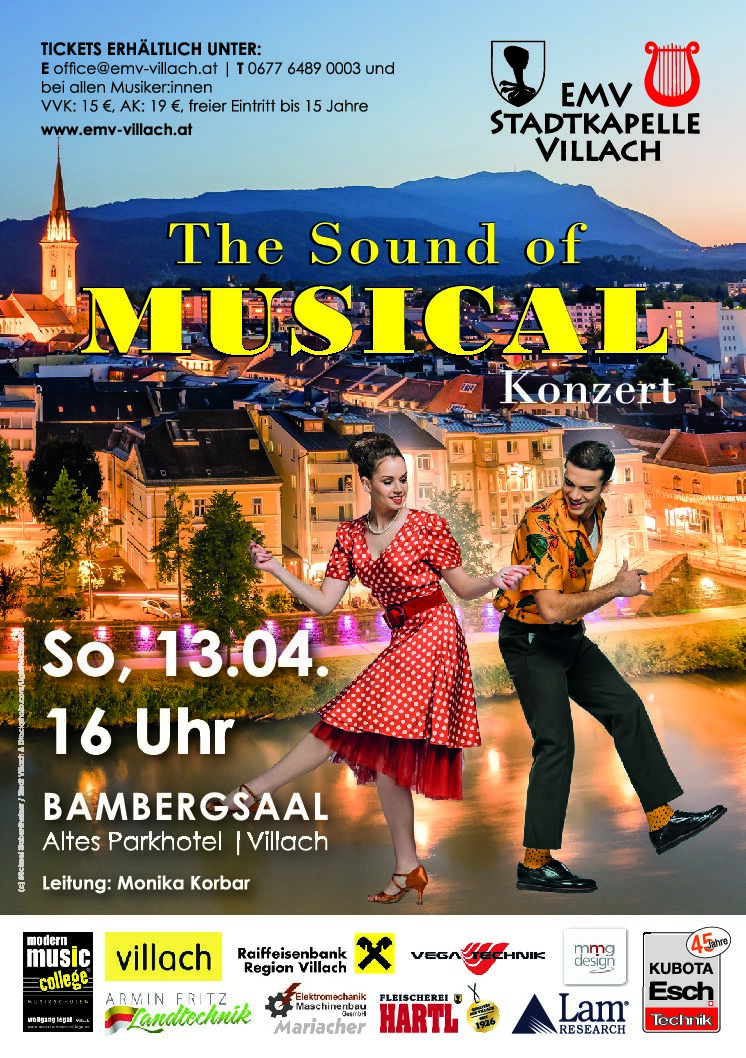 Sound of Musical von der EMV Stadtkapelle Villach am 13.4.2025